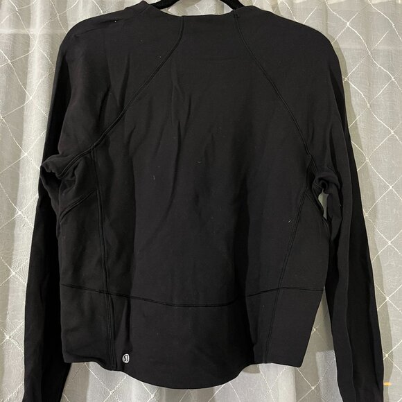 black lululemon cropped sweater size 12 - Picture 5 of 5
